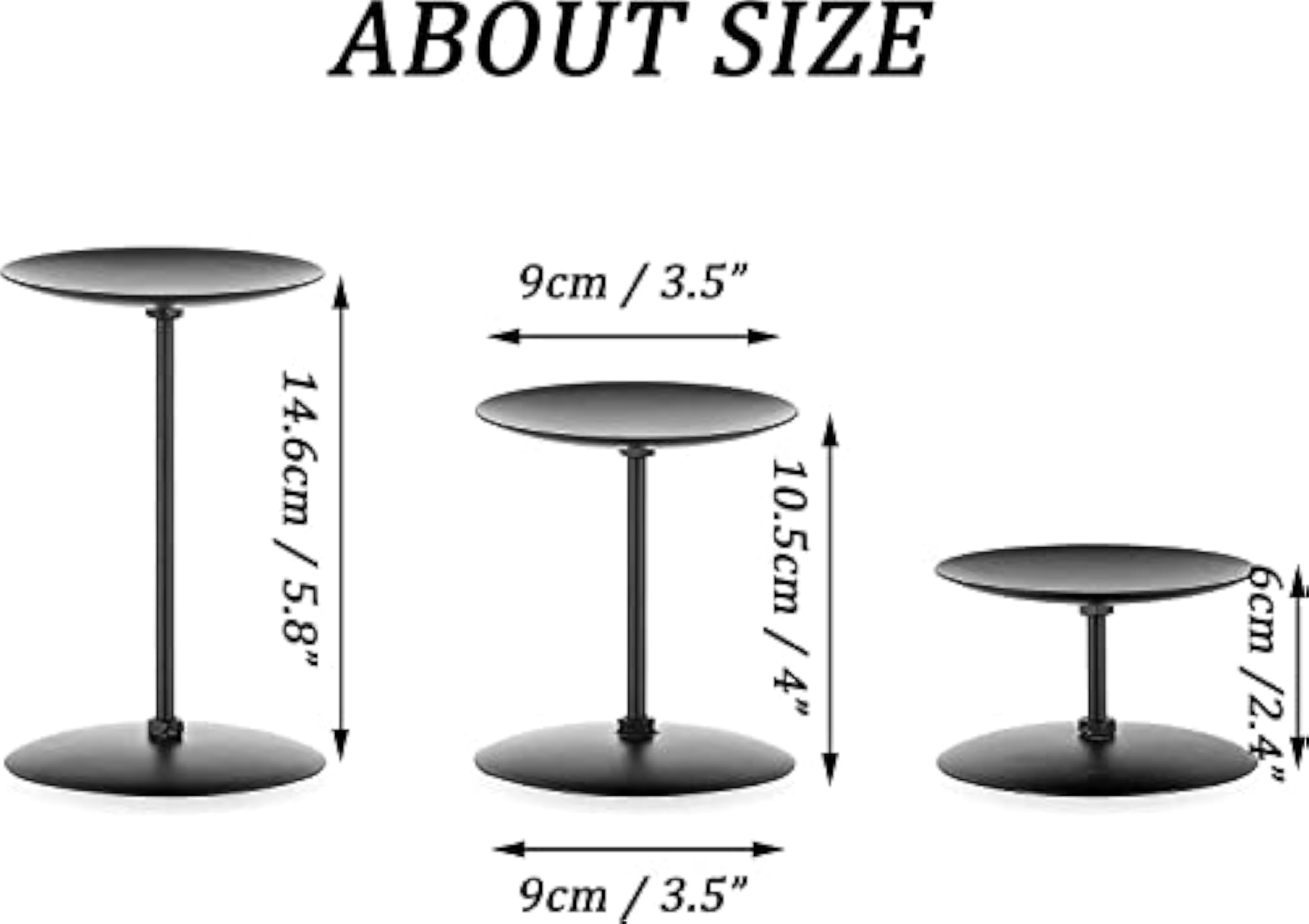 Set of 6 Pillar Candle Holders, Minimalist Design
